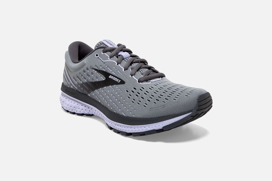 Brooks Ghost 13 Road Running Shoes Womens - Grey/Black/Purple - IBVDS-2913